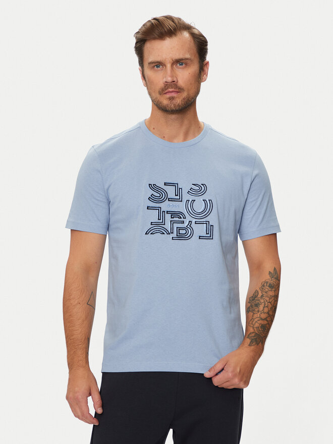 BOSS Boss Футболка 50519350 Голубий Regular Fit