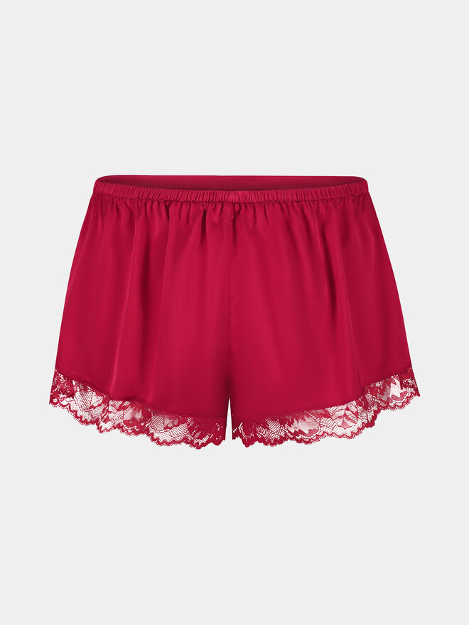 Dorina Dorina Rövid pizsama nadrág Pure Silk DCSH0002SK002 Piros Regular Fit