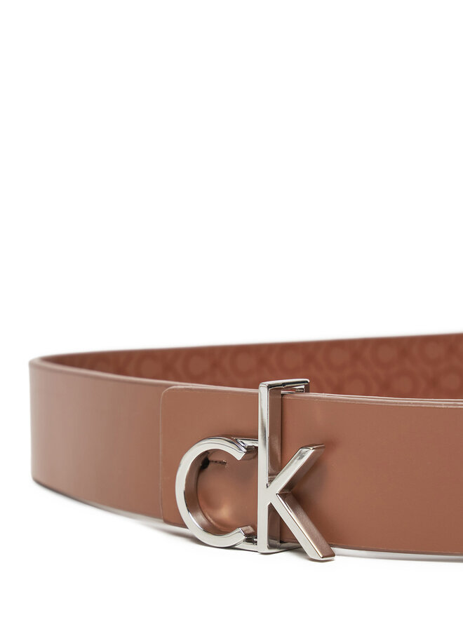 Calvin Klein Pasek Damski Calvin Klein Ck Logo Reversible Belt 3.0 K60K613074 Brązowy