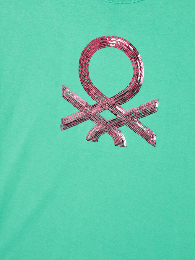 United Colors Of Benetton United Colors Of Benetton T-Shirt 3I1XC10P1 Grün Regular Fit