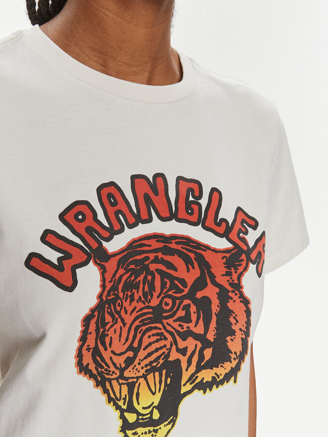 Wrangler Wrangler Camiseta 112350282 Blanco Regular Fit