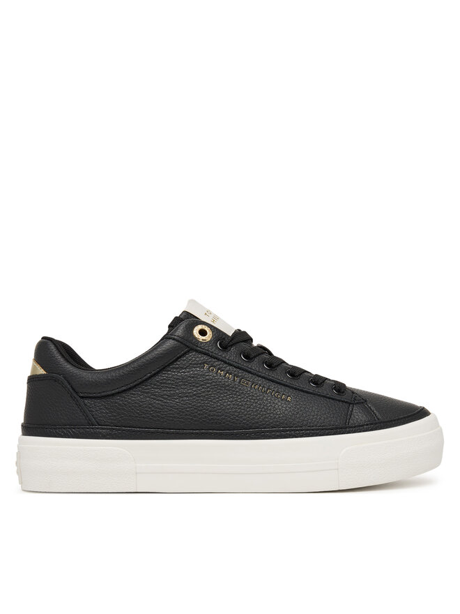 Tommy Hilfiger Sneakers Tommy Hilfiger Th Foxing Platform Leather FW0FW09018 Schwarz