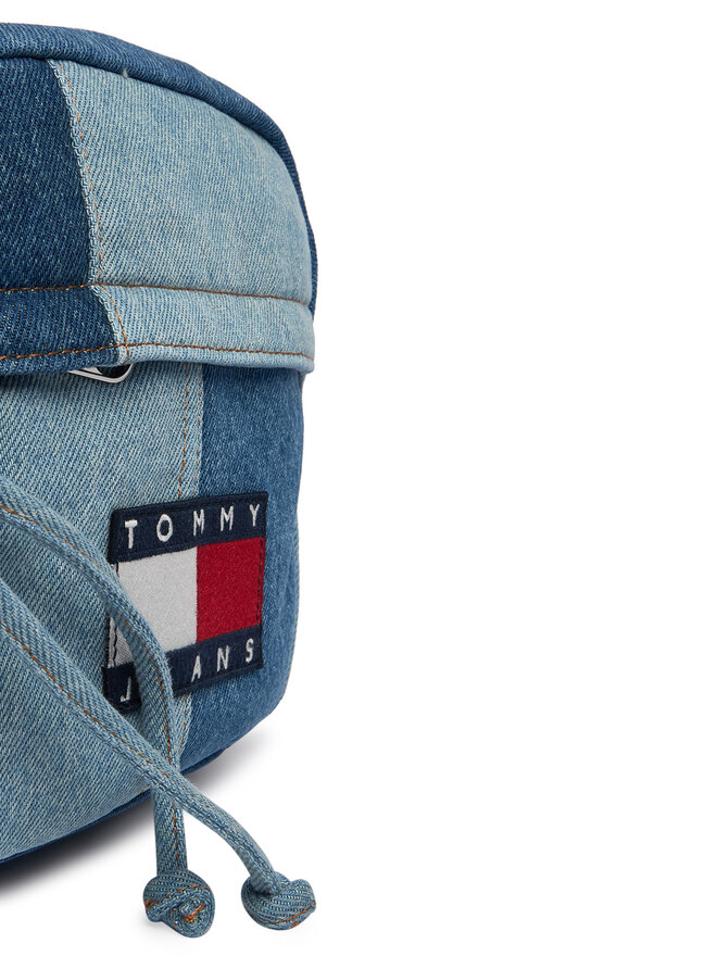 Tommy Jeans Umhängetasche Tommy Jeans Tjm Denim Patchwork Reporter AM0AM14287 Blau