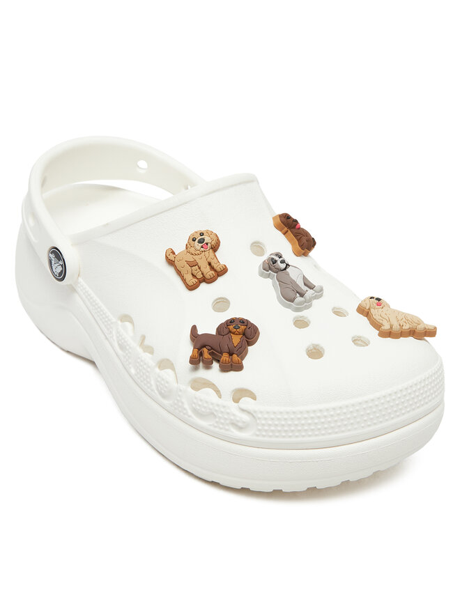 Crocs Cipő dekoráció Crocs DOGGIE DOODLE 5 PACK 10015106 Barna