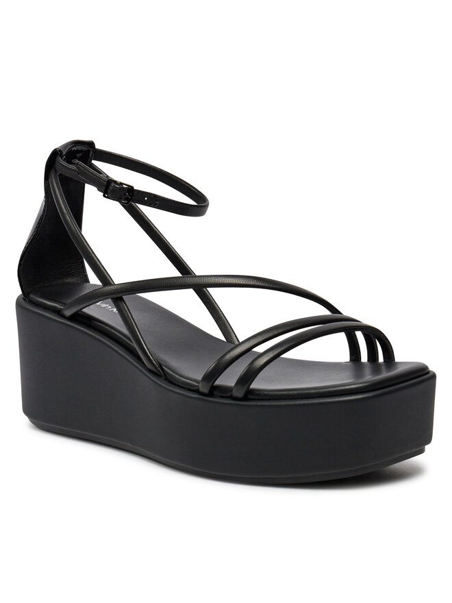 Calvin Klein Sandalen Calvin Klein Wedge Sandal 30 Lth HW0HW01949 Schwarz