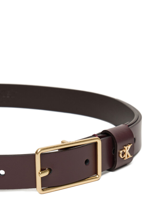 Calvin Klein Ženski pas Calvin Klein Square Buckle Ck Loop 25Mm LV04F7050G Bordo rdeča