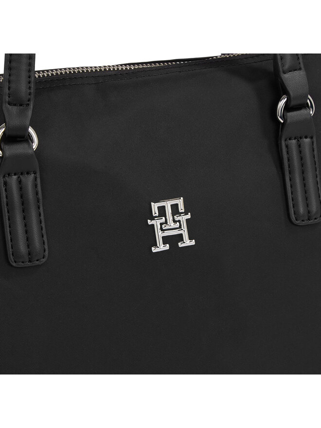 Tommy Hilfiger Handtasche Tommy Hilfiger Poppy Th Tote AW0AW15639 Schwarz