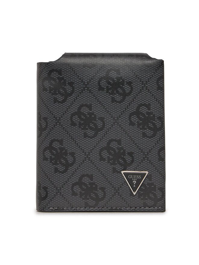 Guess Liels vīriešu maks Guess Vezzola Leather Slg SMVELE LEA82 Melns