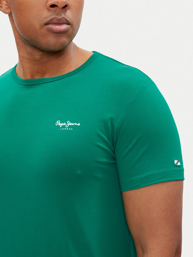 Pepe Jeans Pepe Jeans Camiseta Original Basic PM508212 Verde Slim Fit