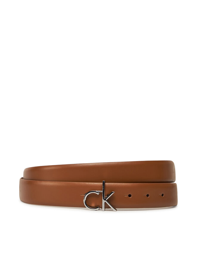 Calvin Klein Pasek Damski Calvin Klein Ck Buckle Belt 3.0_Smooth K60K613156 Brązowy