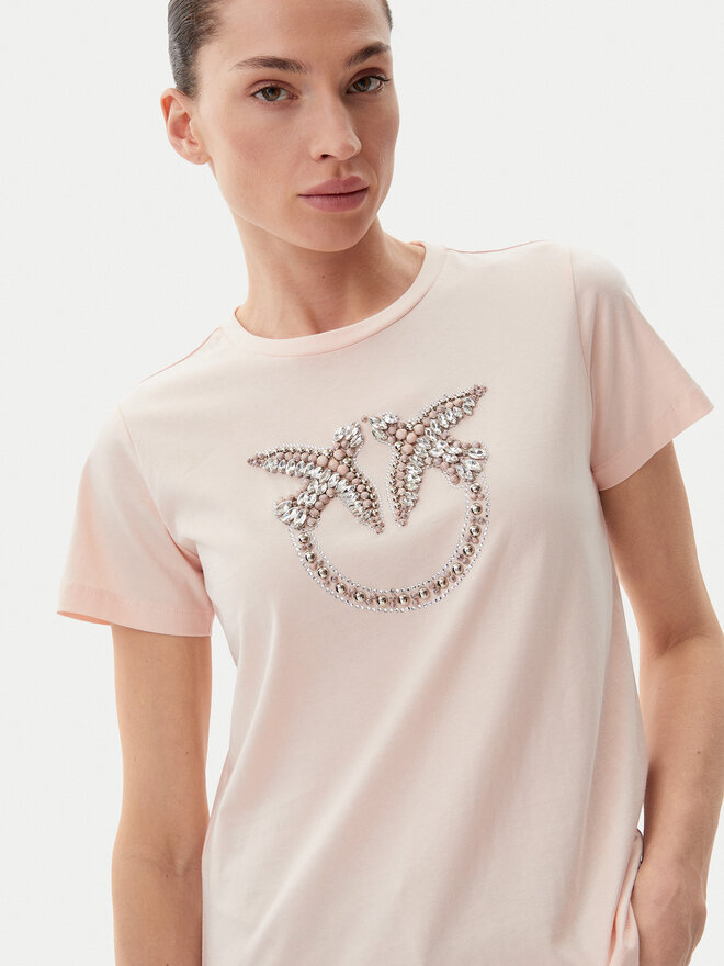 PINKO PINKO Camiseta Quentin 100535 A2G7 Rosa Regular Fit