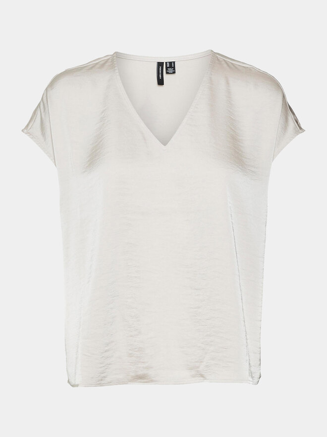 Vero Moda Vero Moda Marškinėliai Marys Dana 10300421 Écru Regular Fit