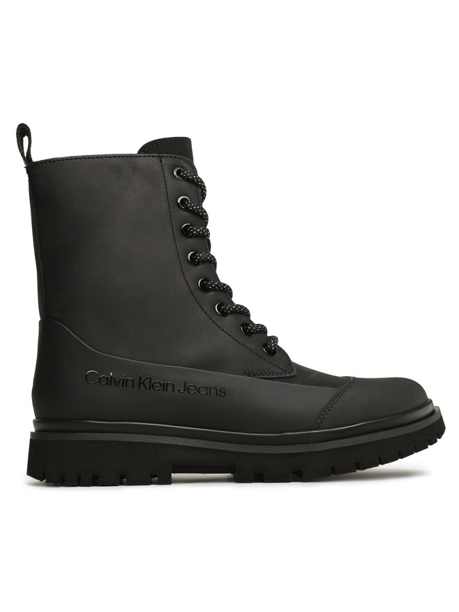 Calvin Klein Jeans Ботильйони Calvin Klein Jeans Chunky Combat Laceup Boot Rub YW0YW01066 Чорний