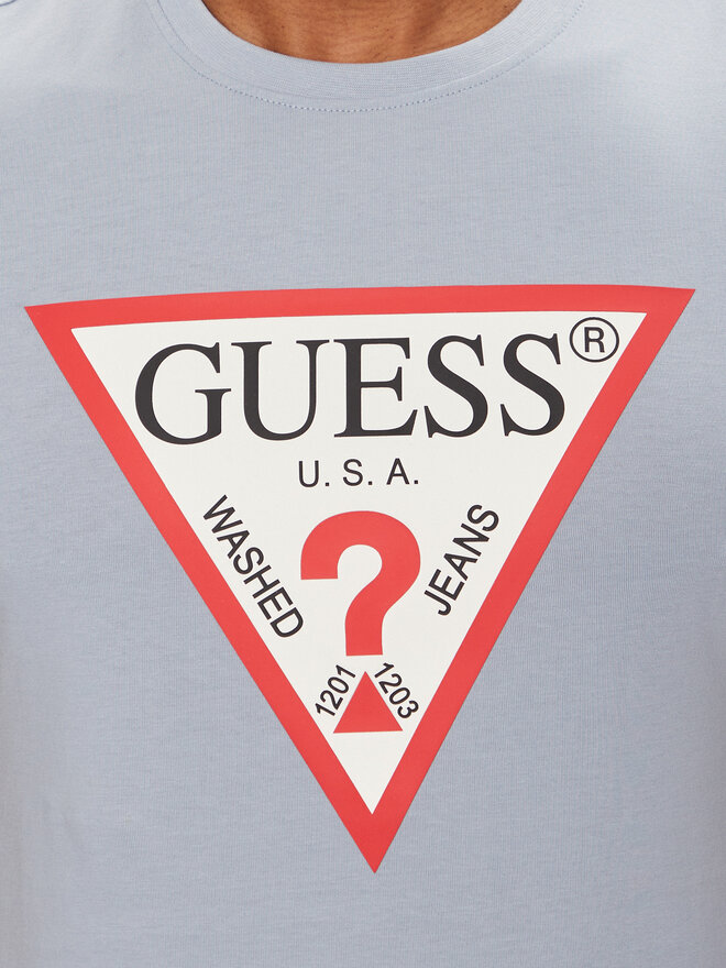 Guess Guess Marškinėliai M2YI71 I3Z14 Mėlyna Slim Fit
