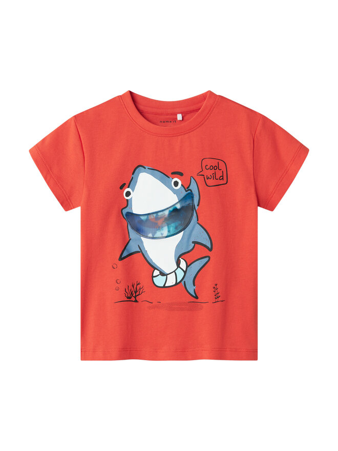 NAME IT NAME IT Camiseta Fish 13241295 Rojo Regular Fit