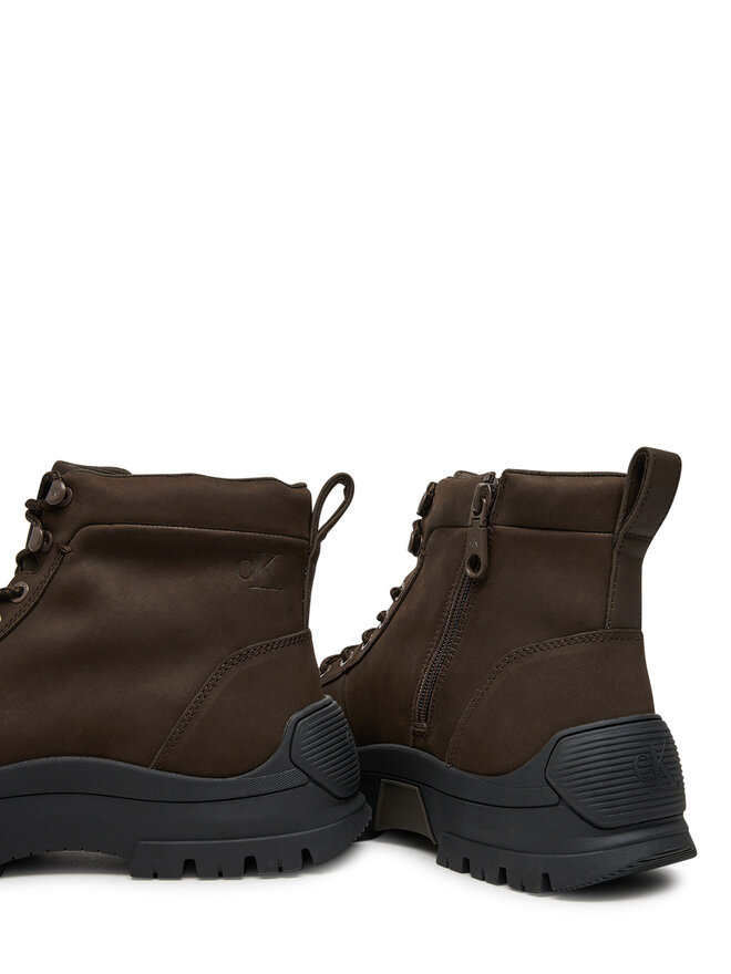 Calvin Klein Kotníková obuv Calvin Klein Hybrid Wp Boot Laceup Rebellious YM0YM01077 Hnědá