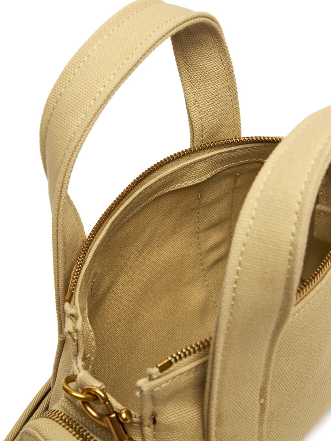 Calvin Klein Handtasche Calvin Klein Webbing Strap Canvas Pocket Bag LV04F3464G Beige