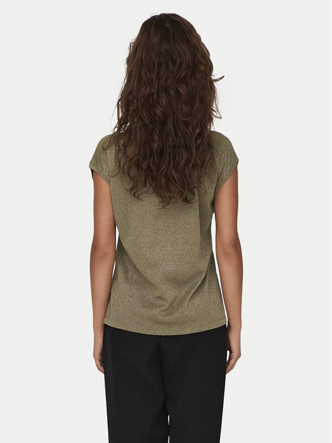 ONLY ONLY Camiseta Silvery 15136069 Verde Loose Fit