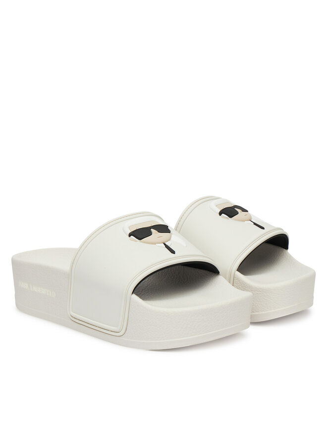 KARL LAGERFELD Şlapi KARL LAGERFELD Kondo Maxi KL80805A Alb