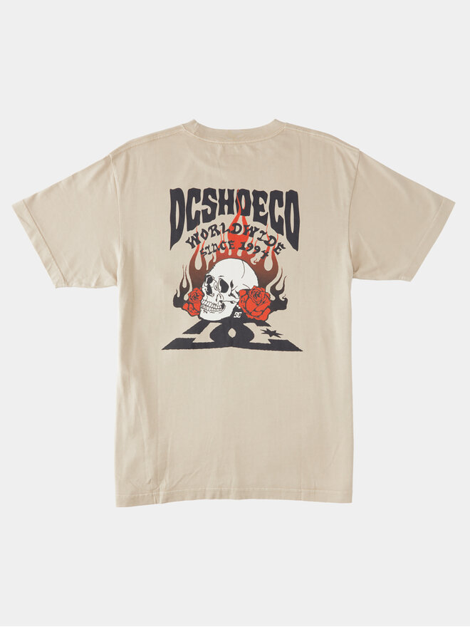 DC DC Marškinėliai Defiant Tees ADYZT05309 Smėlio Regular Fit