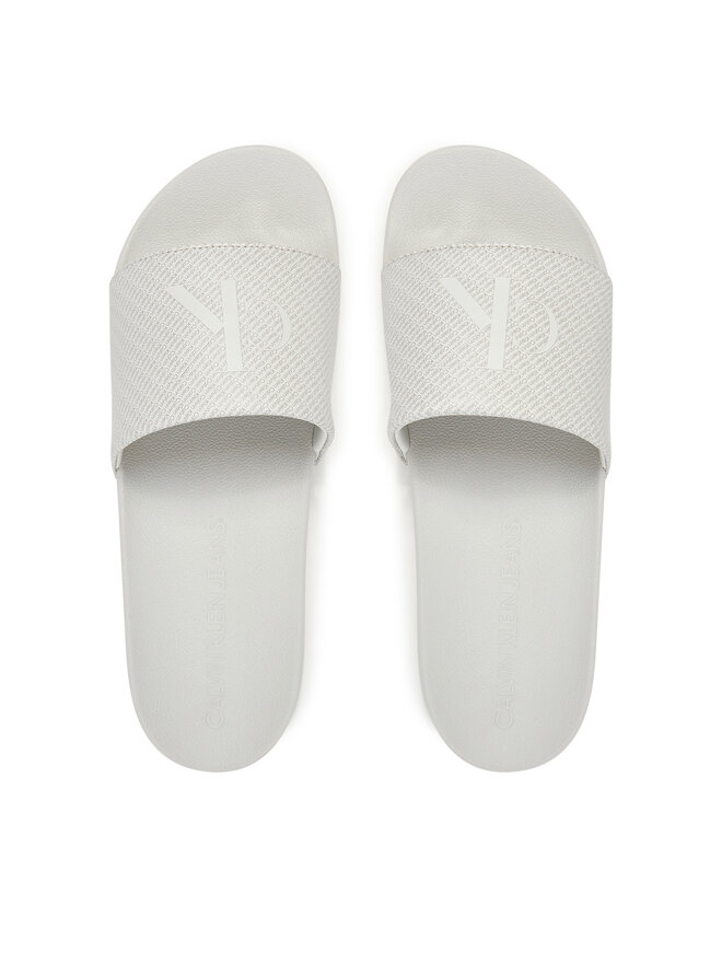 Calvin Klein Jeans Pantoletten Calvin Klein Jeans Slide Aop Print YM0YM01269 Grau
