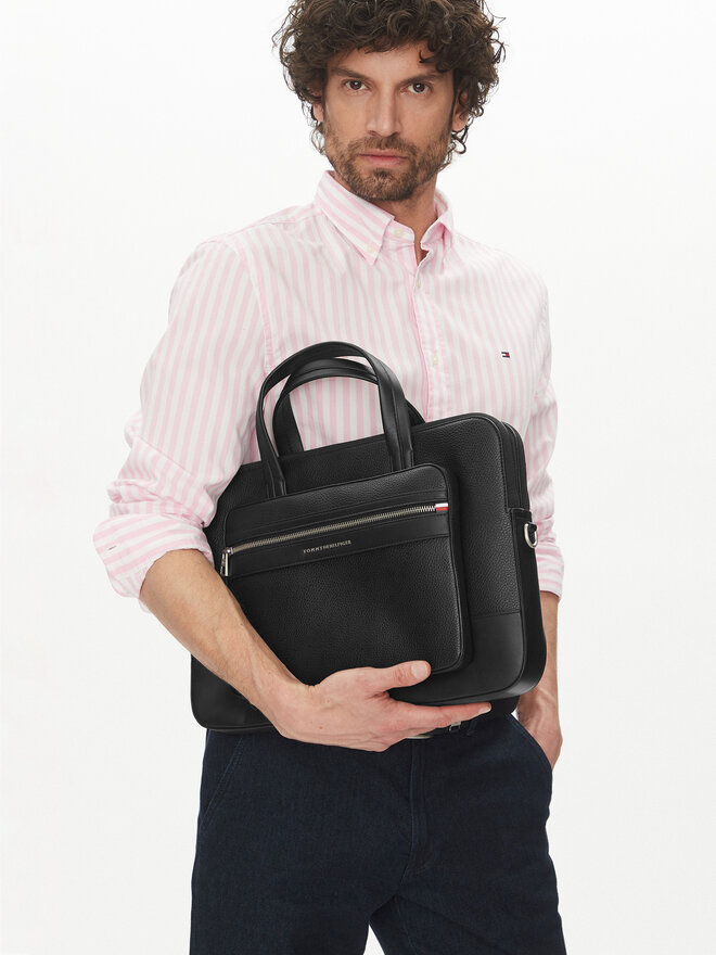 Tommy Hilfiger Taška na laptop Tommy Hilfiger Th Central Computer Bag AM0AM13203 Čierna