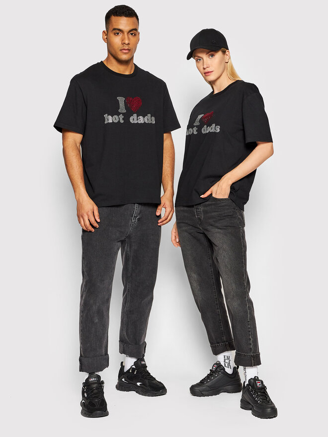 2005 2005 T-Shirt Unisex Hot Dads Μαύρο Regular Fit