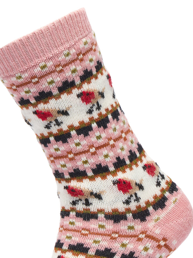 Barbour Lange Socken Barbour Robin Fair Isle LSO0077PI11 Hellrosa