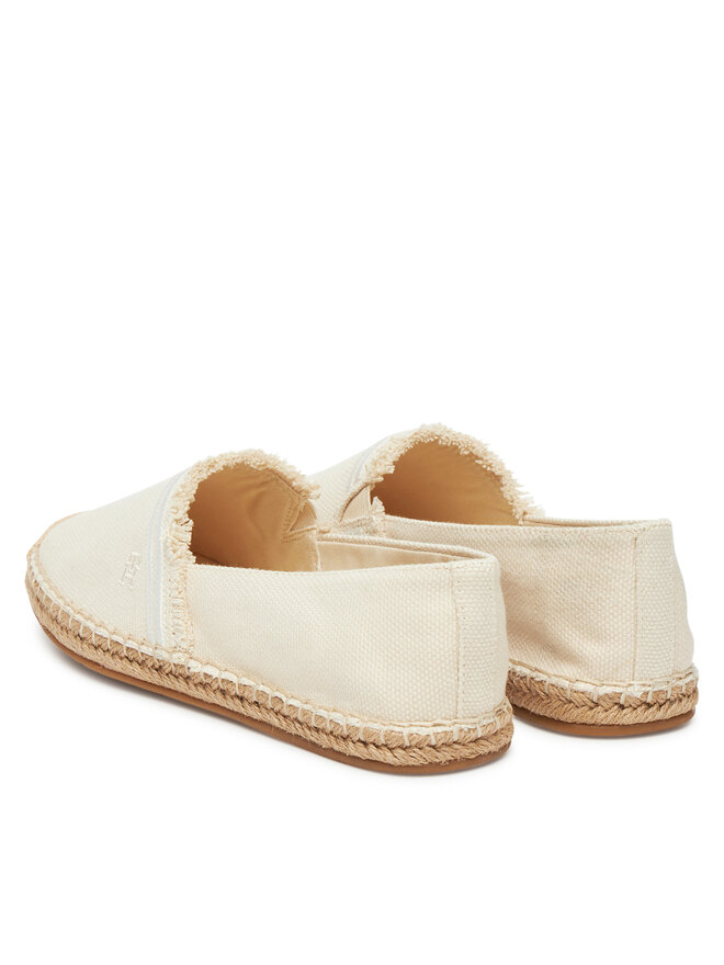Tommy Hilfiger Espadrillas Tommy Hilfiger Fringe Canvas Closed Espadrille FW0FW08881 Beige