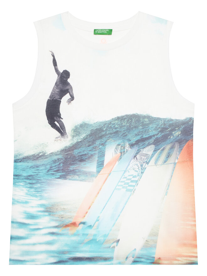 United Colors Of Benetton United Colors Of Benetton Tank top 3RD0CH020 Bijela Regular Fit