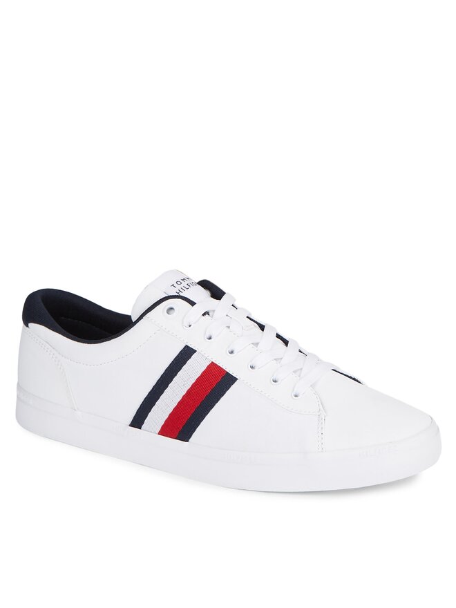 Tommy Hilfiger Πάνινα παπούτσια Tommy Hilfiger Iconic Vulc Stripes Mesh FM0FM05072 Λευκό