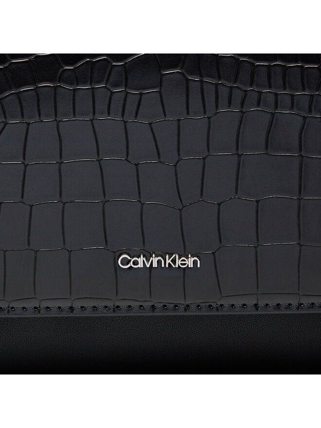 Calvin Klein Handtasche Calvin Klein Ck Must Shoulder Bag_Croco K60K612111 Schwarz