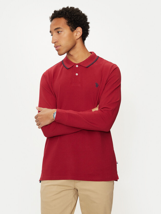 U.S. Polo Assn. U.S. Polo Assn. Polo marškinėliai MUP2255 Raudona Regular Fit