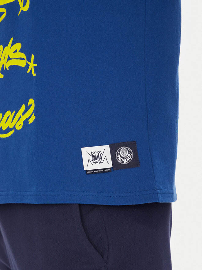 Puma Puma Marškinėliai CWC Hoops x Palmeiras 631704 Mėlyna Regular Fit