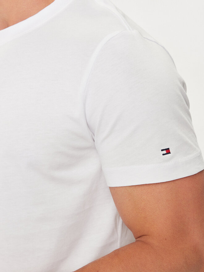 Tommy Hilfiger Tommy Hilfiger T-Shirt Global Stripe MW0MW34388 Weiß Regular Fit