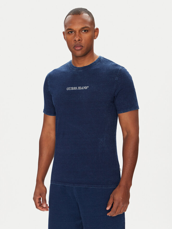 Guess Jeans Guess Jeans Majica M5YI34 KCTG1 Modra Slim Fit