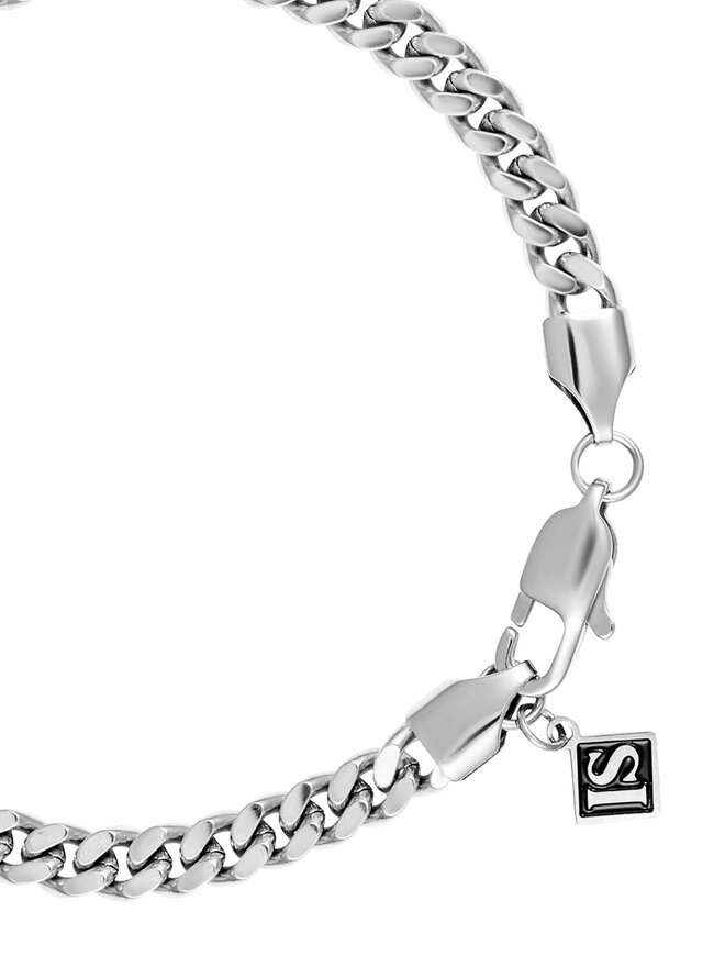 ICED STUFF Bracciale ICED STUFF Curb Cuban Link Oro bianco