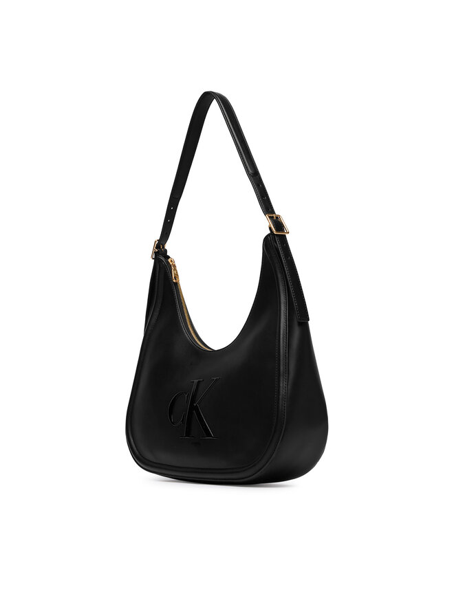 Calvin Klein Handtasche Calvin Klein Bold Ck Crescent Bag LV04F3427G Schwarz