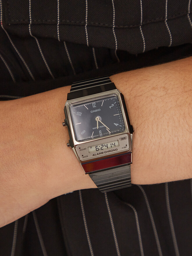 Casio Zegarek Casio Vintage Edgy AQ-800EB-2AEF Czarny