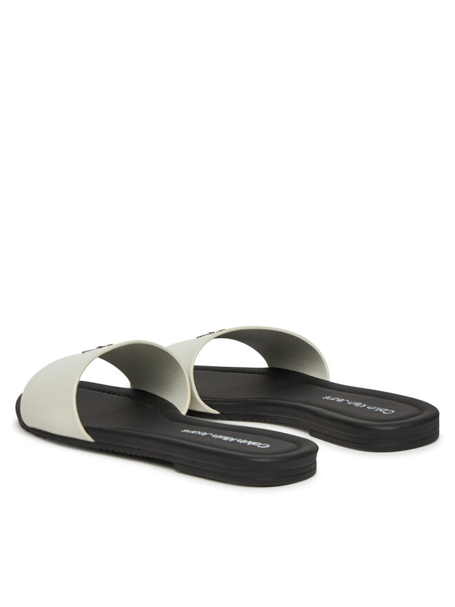 Calvin Klein Jeans Pantoletten Calvin Klein Jeans Flat Sandal Slide Mg YW0YW01697 Weiß