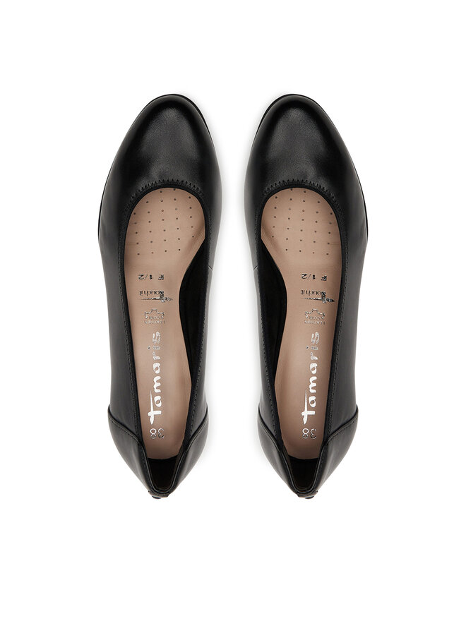 Tamaris Dames 1-22451-44 pumps, zwart leer, 36 EU, zwart leder, 36 EU
