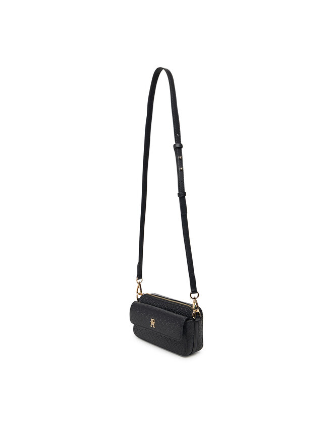 Tommy Hilfiger Handtasche Tommy Hilfiger Th Icon Camera Bag Mono AW0AW18922 Schwarz
