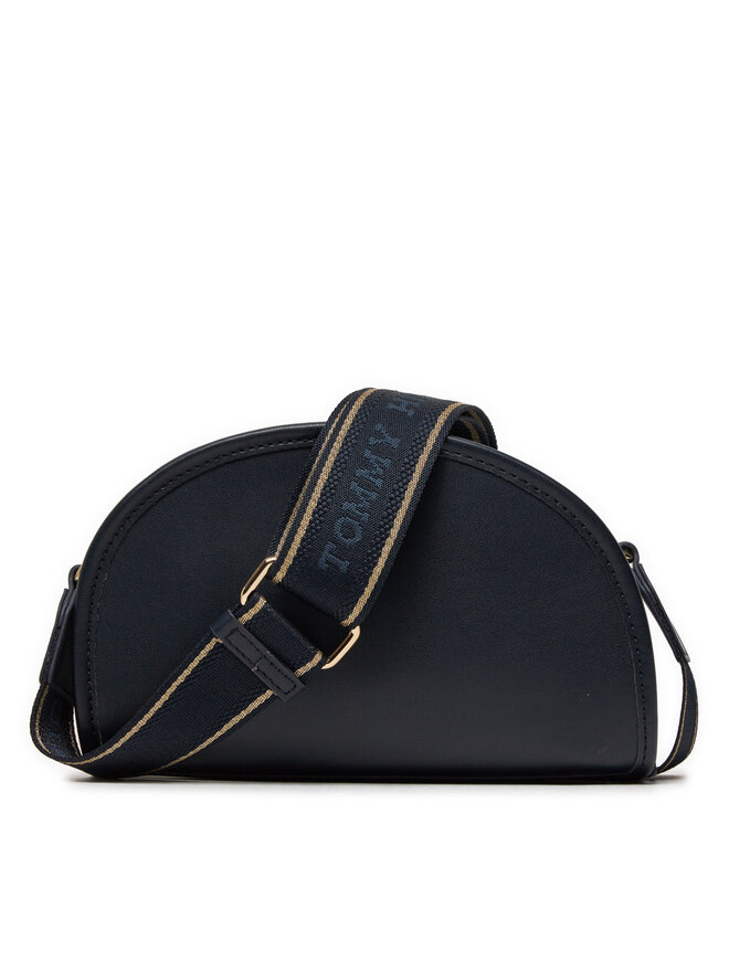Tommy Hilfiger Kabelka Tommy Hilfiger Th Monotype Half Moon Camera Bag AW0AW16774 Tmavomodrá
