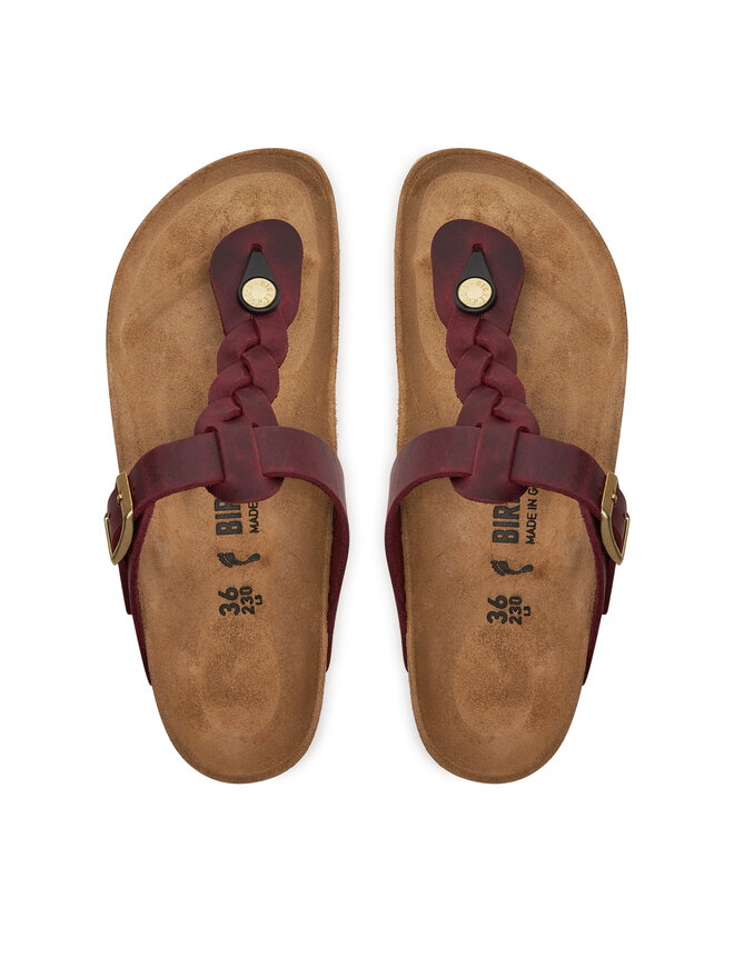 Birkenstock Zehentrenner Birkenstock Gizeh Braided 1027930 Dunkelrot