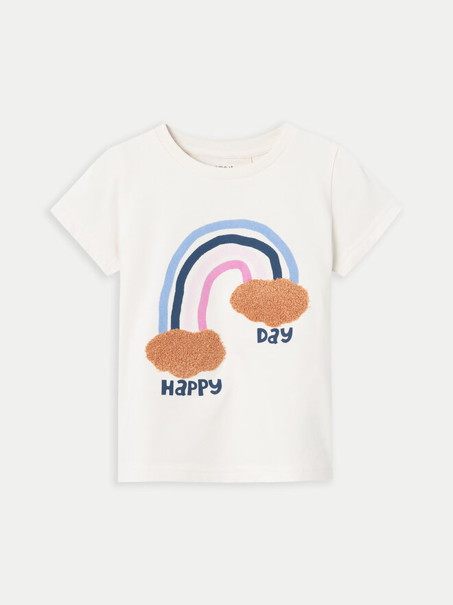 NAME IT NAME IT T-Shirt 13232087 Εκρού Regular Fit