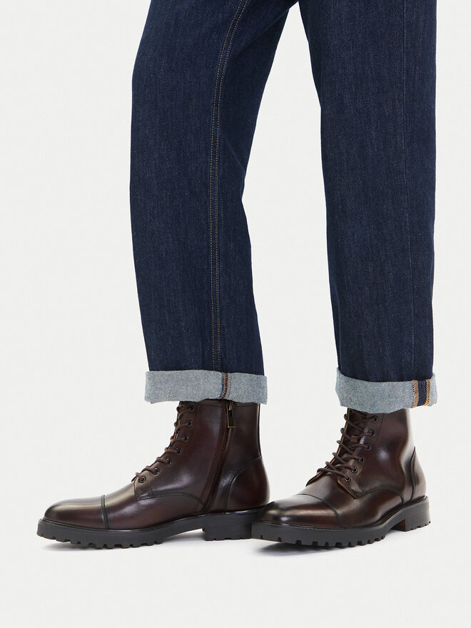 GINO ROSSI Schnürschuhe Gino Rossi EO-UBERTO-02 125AM Braun