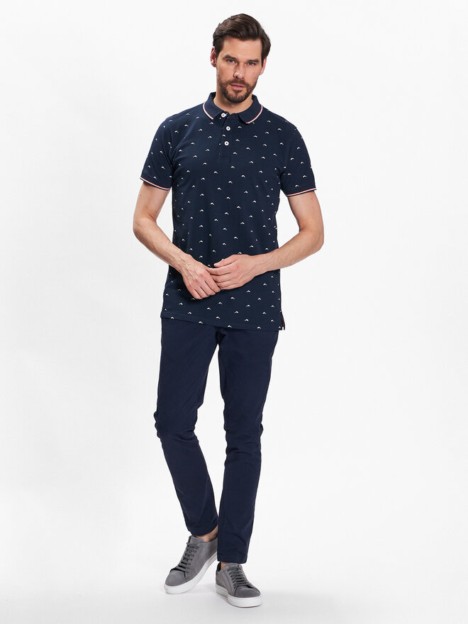 INDICODE INDICODE Поло Dolphin 40-948 Cиній Regular Fit