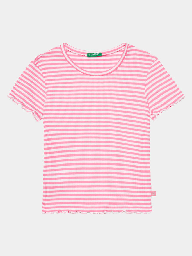 United Colors Of Benetton United Colors Of Benetton Marškinėliai 3W5BC10H7 Rožinė Regular Fit