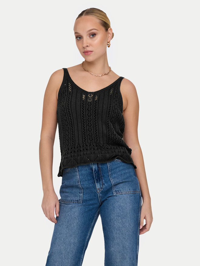 ONLY ONLY Τοπ Lyzet 15277573 Μαύρο Regular Fit