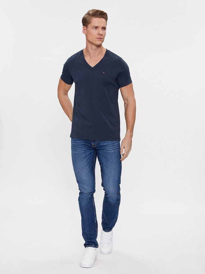 Tommy Jeans Tommy Jeans Marškinėliai DM0DM04410 Tamsiai mėlyna Regular Fit